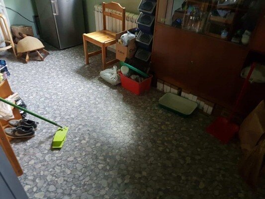 πάτωμα της κουζίνας μετά την αντικατάσταση
